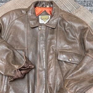 Phase 2 Brown VintageLeather Bomber Jacket – Military Heritage Meets Modern Edge